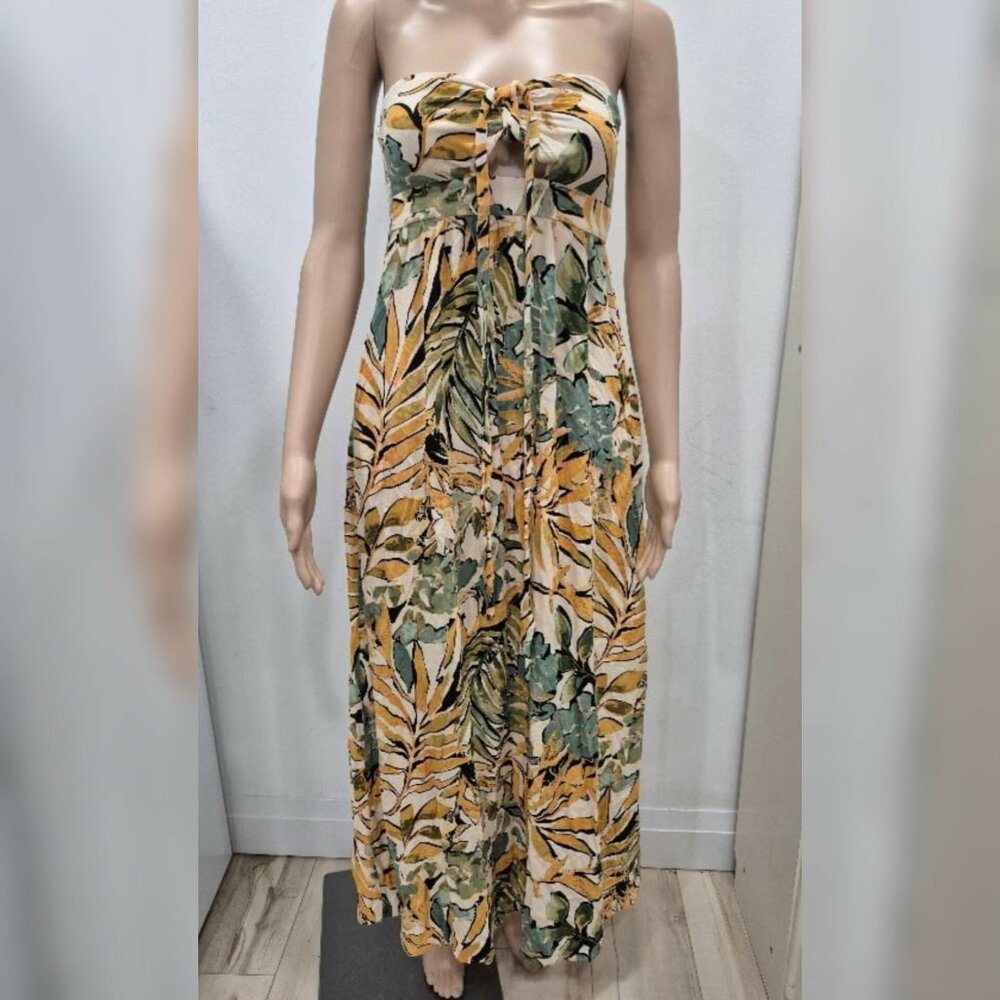 Rewind Tropical Palm Tree Maxi Dress Size XS